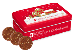 Visualizza i dettagli per BISCOTTI AL CACAO 150gr in latta natalizia Immagine di BISCOTTI AL CACAO 150gr in latta natalizia