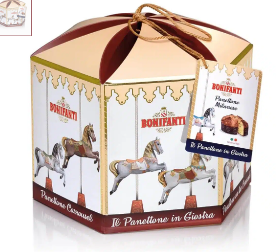 Immagine di PANETTONE TRADIZIONALE MILANESE 1 kg in confezione Giostra