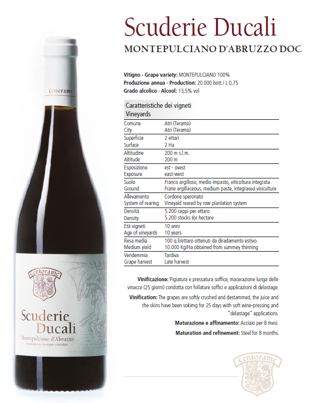 Immagine di MONTEPULCIANO D'ABRUZZO DOC Scuderie Ducali